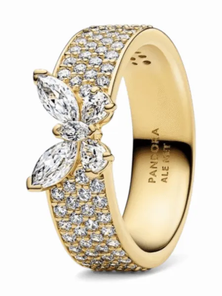 Anillo Pandora Mariposa Ancho