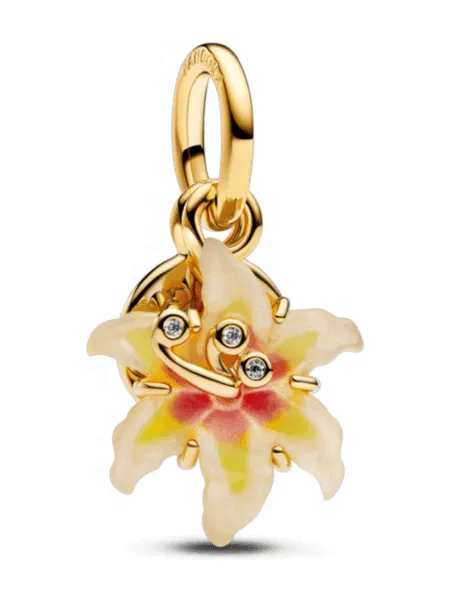Charm Pandora Flor Mágica de Enredados Brilla en la Oscuridad