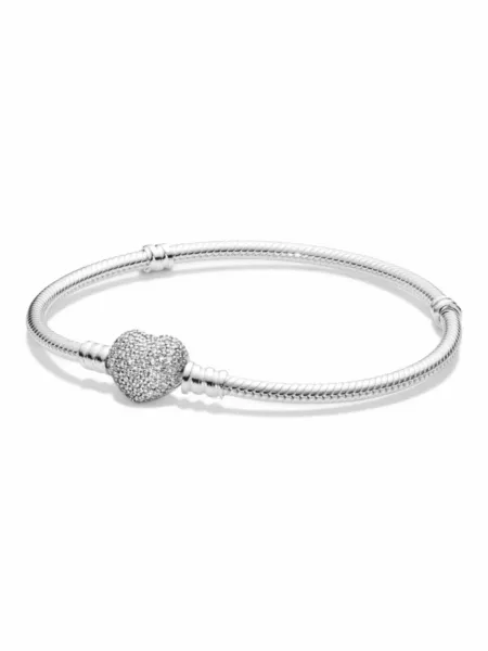 Brazalete Pandora Corazón Brillante