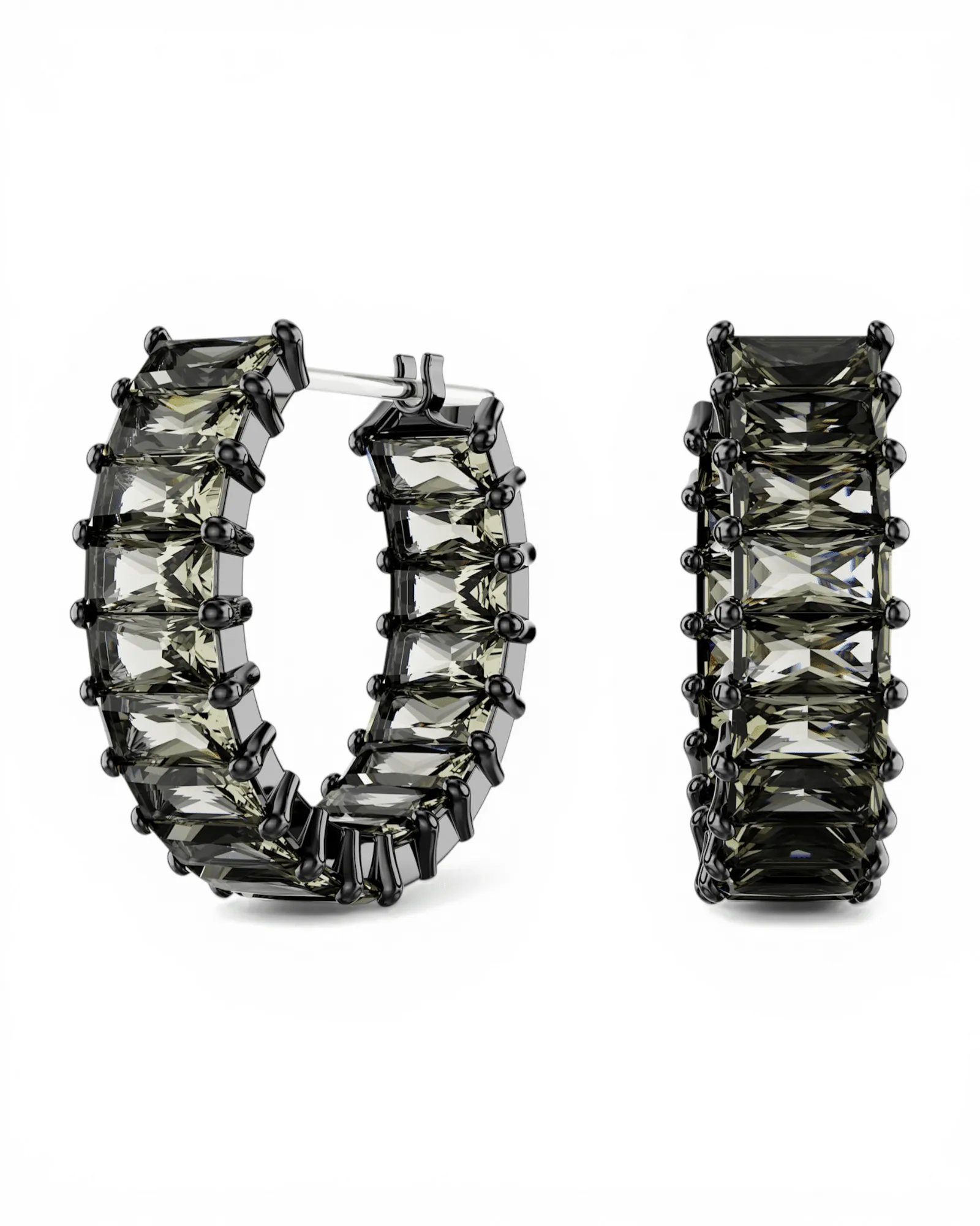 Aros Swarovski Matrix Baguette Gris