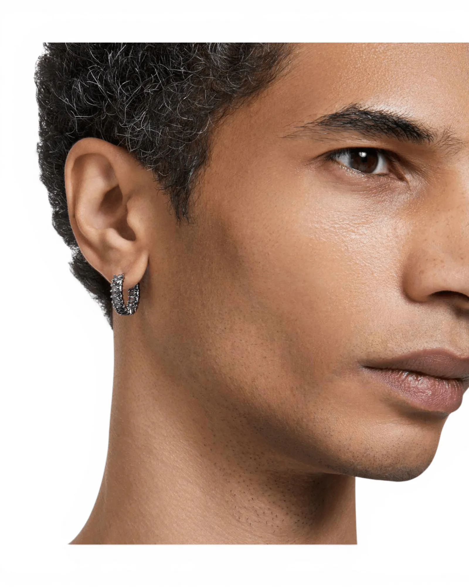 Aros Swarovski Matrix Baguette Gris - Imagen 2