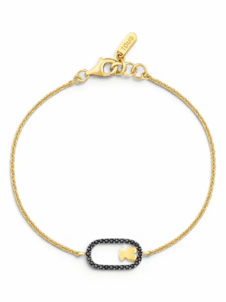 Brazalete Tous Camille Negro Dorado