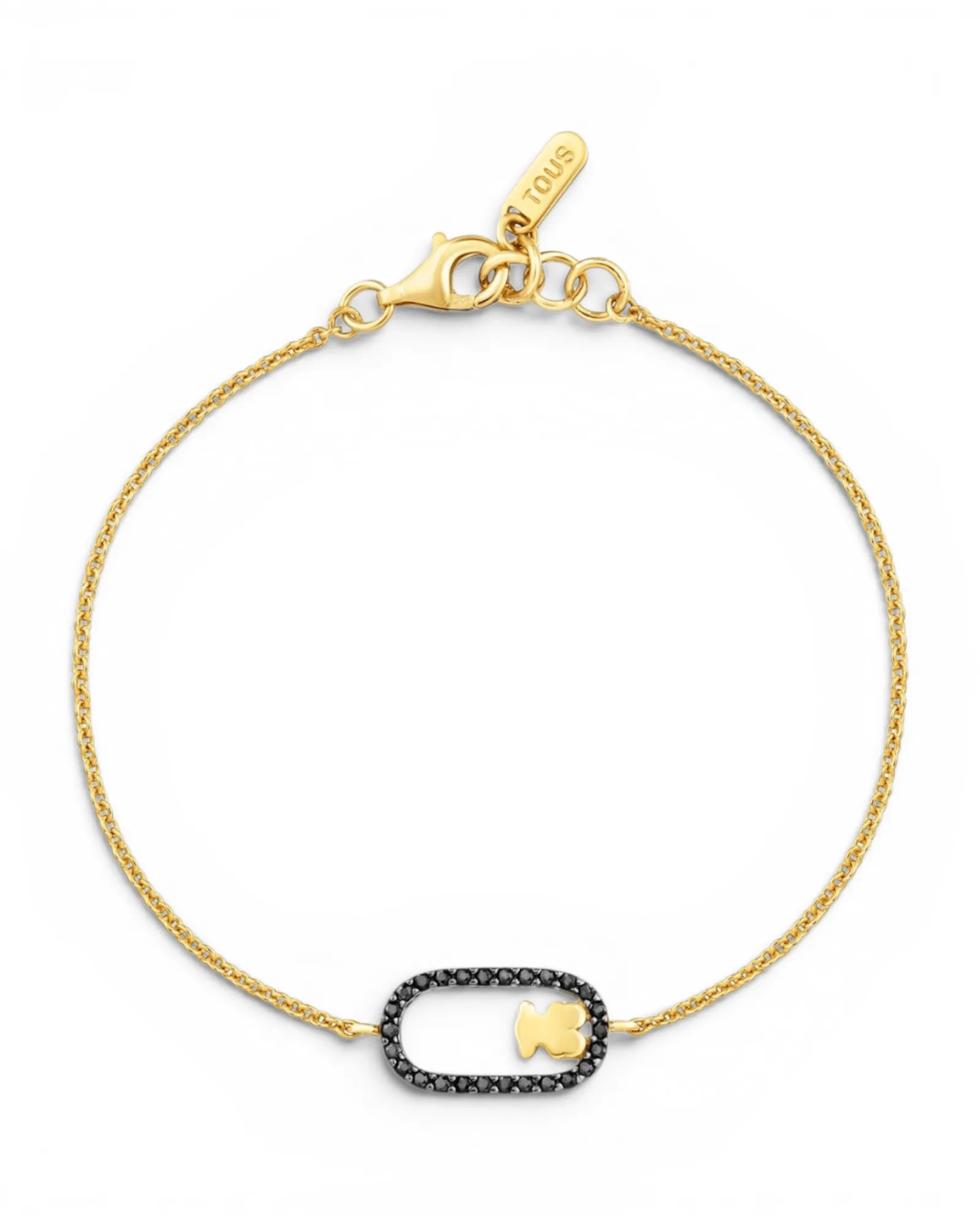 Brazalete Tous Camille Negro Dorado