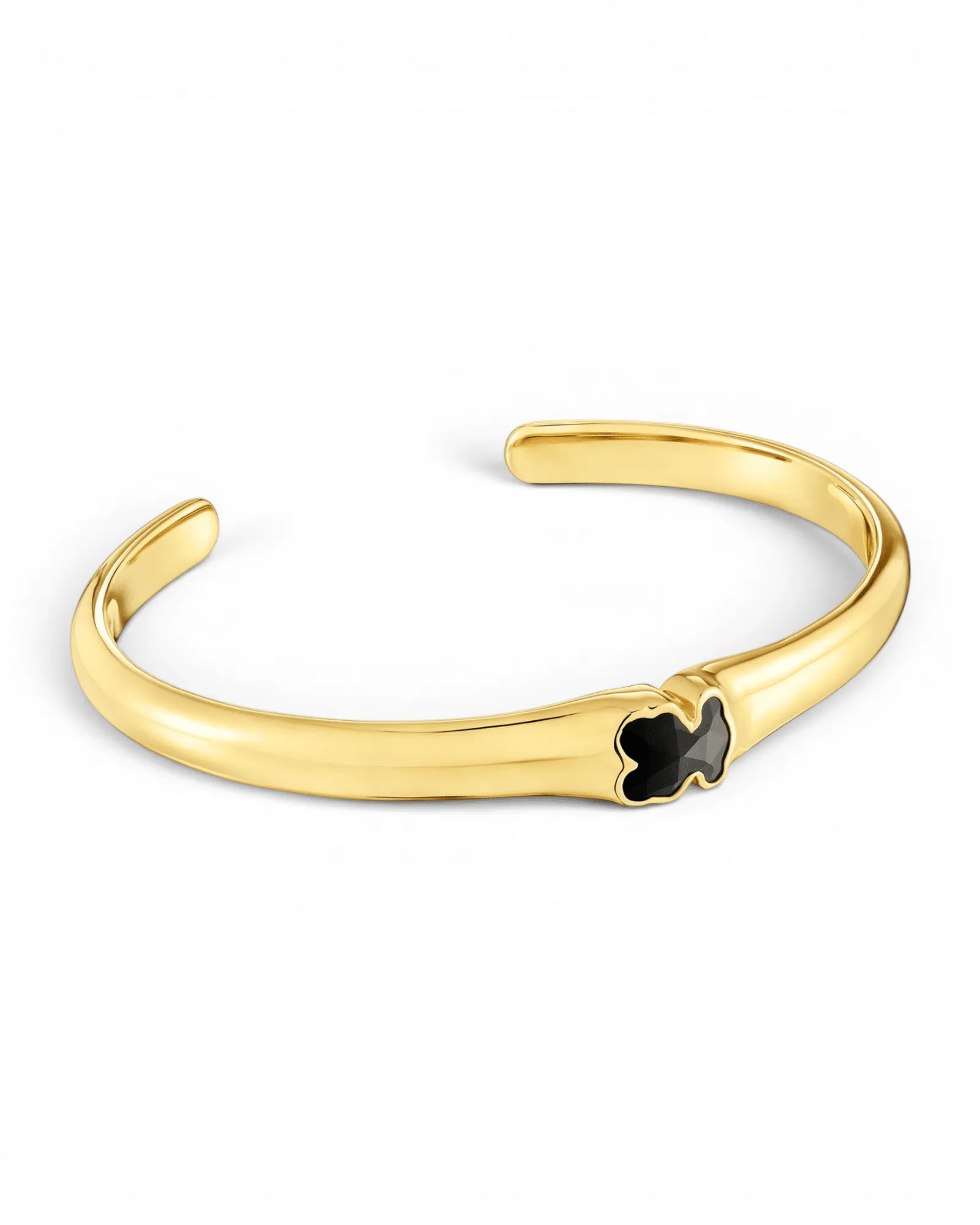 Brazalete Tous Esclava Icon Negro Dorado