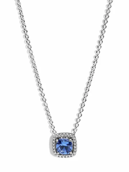 Collar Pandora Halo Azul Brillante