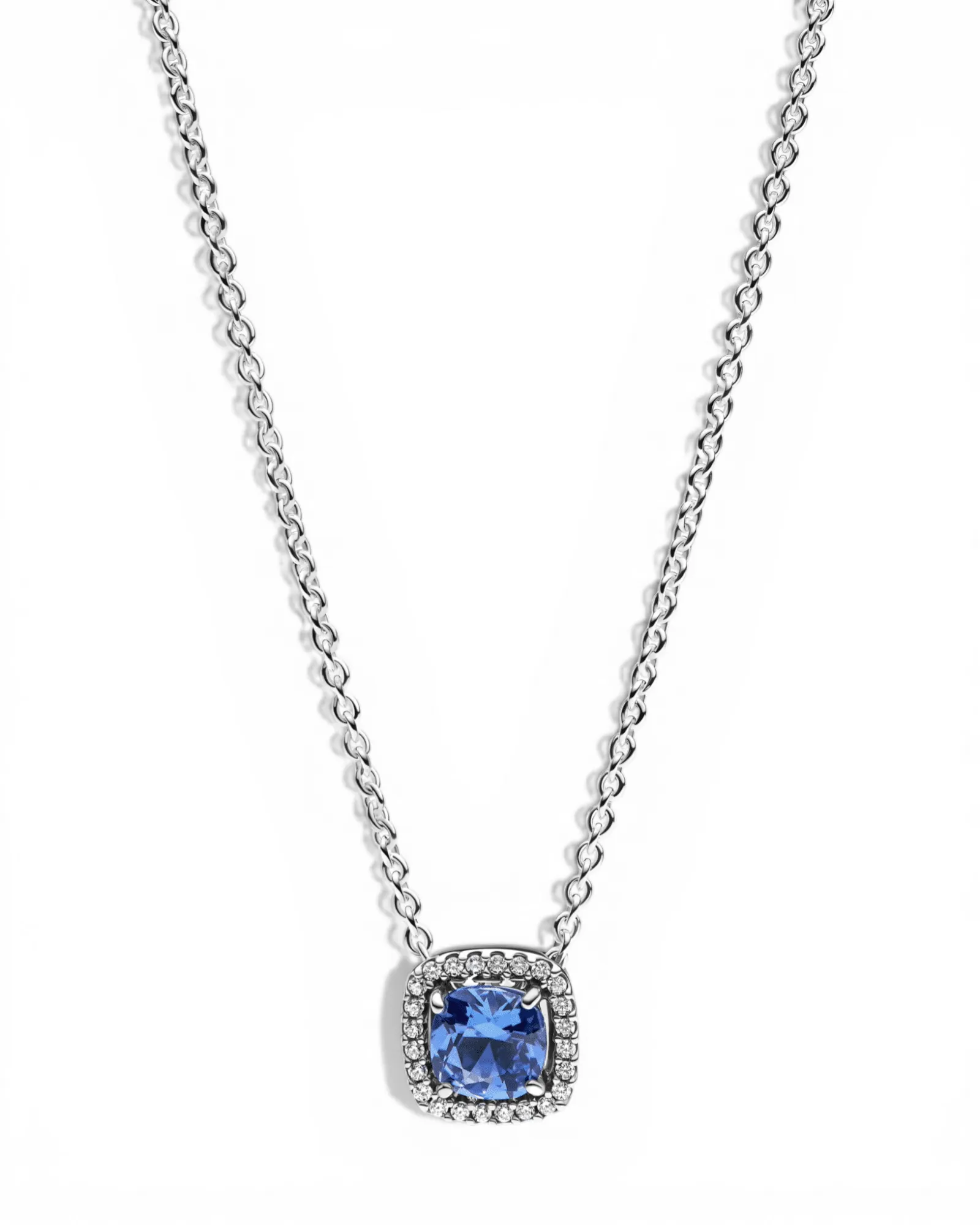 Collar Pandora Halo Azul Brillante