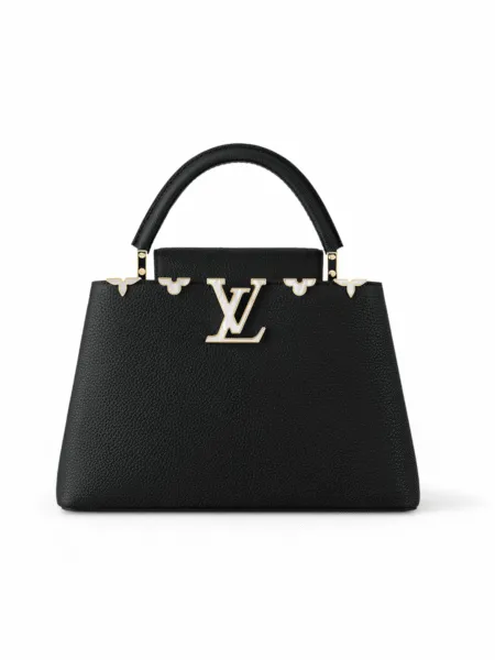 Bolso Louis Vuitton Capucines Negro Flores