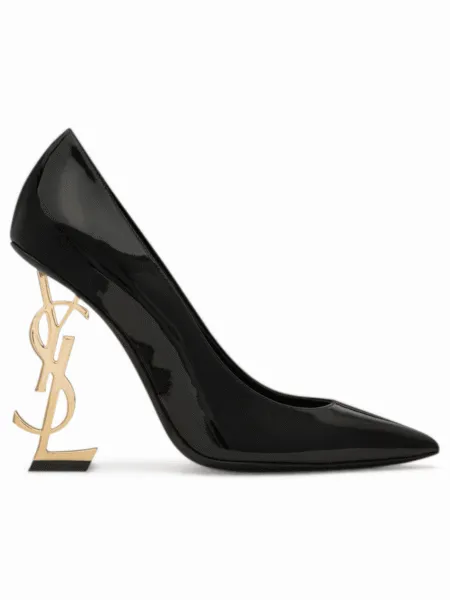 Zapatos Saint Laurent Tacón Opyum Charol Negro