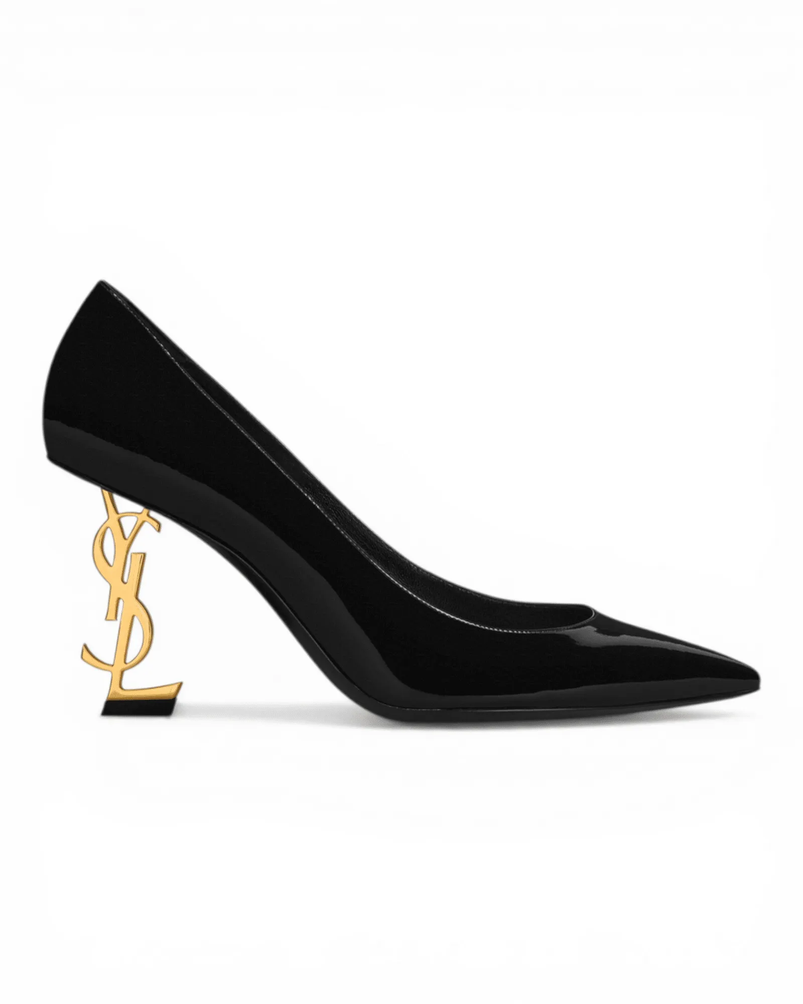 Zapatos Saint Laurent Tacón Opyum Charol Negro - Imagen 2
