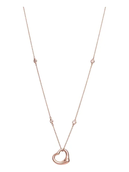 Collar Tiffany & Co. Open Heart Elsa Peretti Rosado