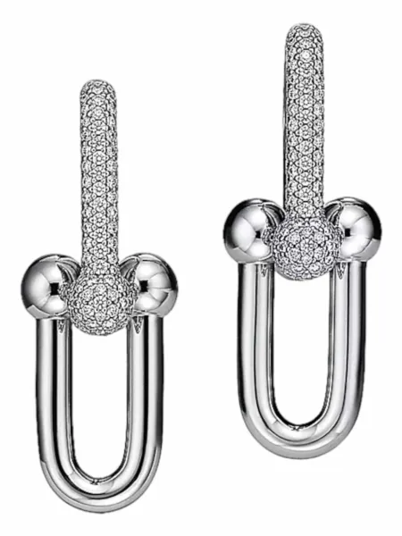 Aros Tiffany & Co. Eslabones Plateados