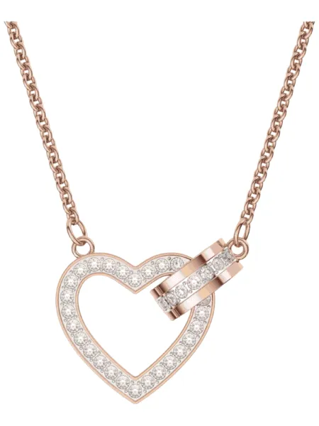 Collar Swarovski Corazón Lovely Rosado