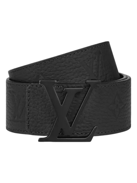 Cinturón Louis Vuitton Reversible Negro Logotipo