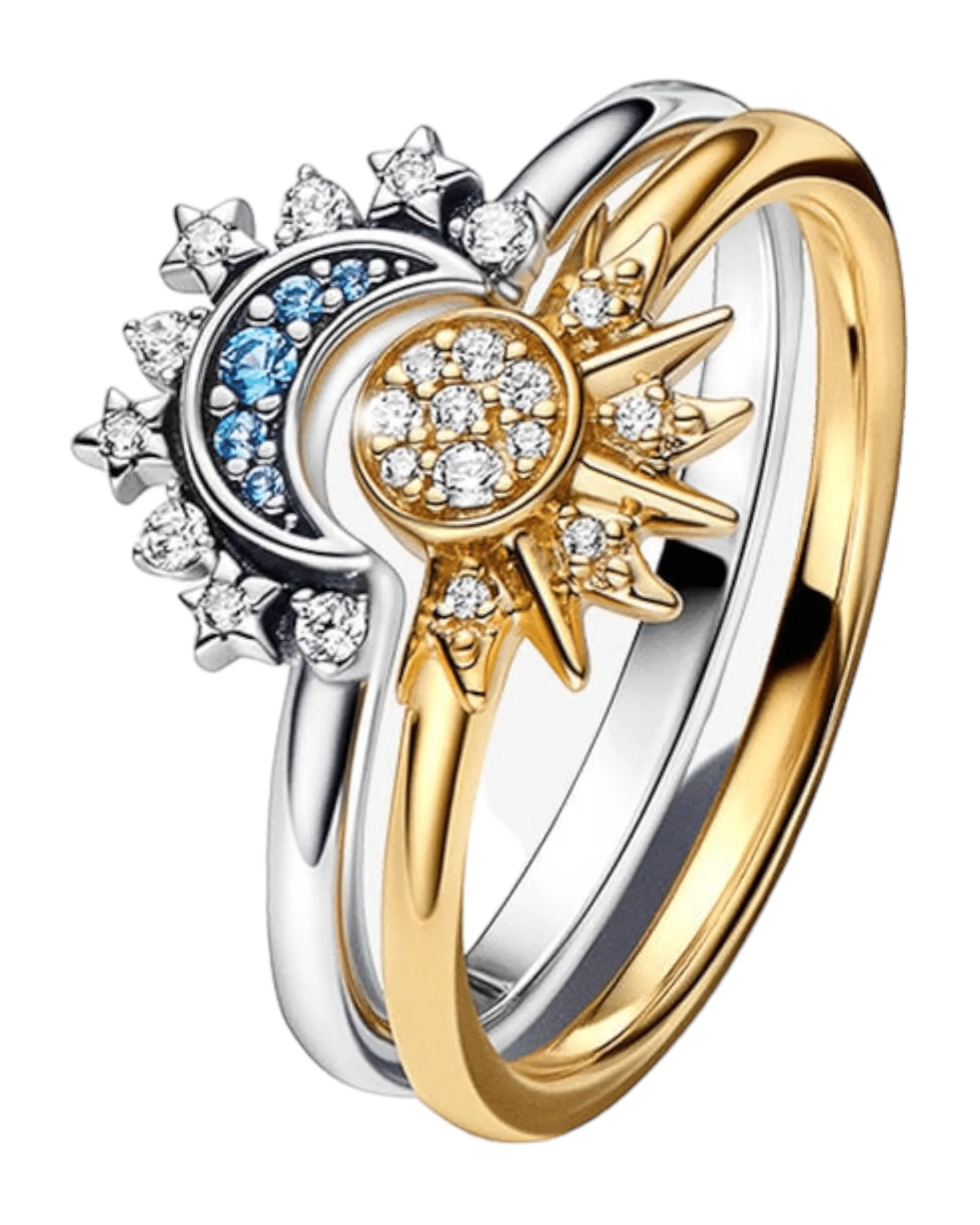 Anillos Pandora Set Sol y Luna