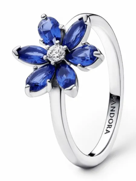 Anillo Pandora Herbario Azul