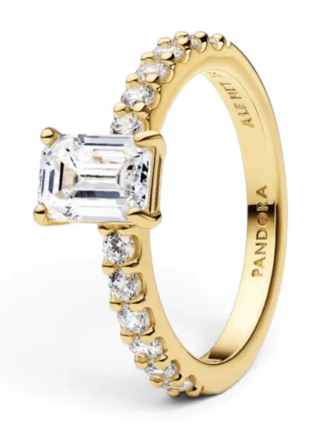 Anillo Pandora Rectangular Reluciente