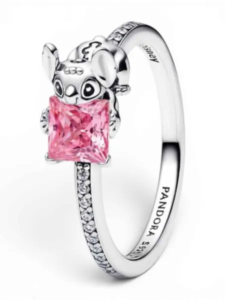 Anillo Pandora Stitch Rosada