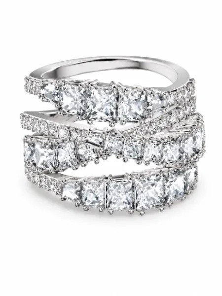 Anillo Swarovski Hyperbola Plateado Despacho Inmediato