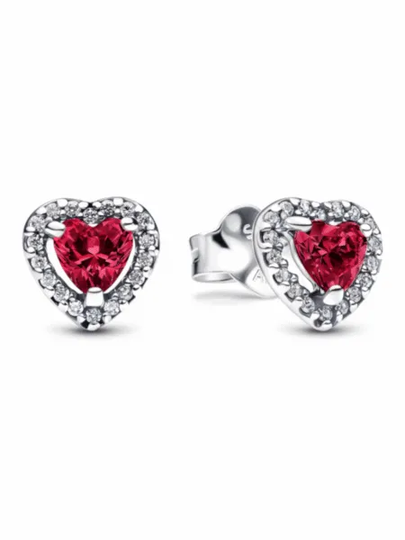 Aros Pandora Corazón Rojo