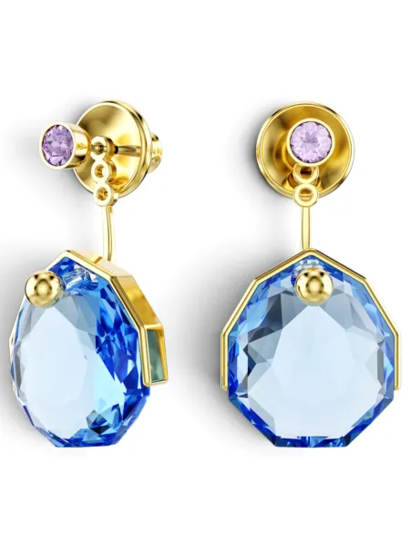 Aros Swarovski Ear Jacket Gema Azules