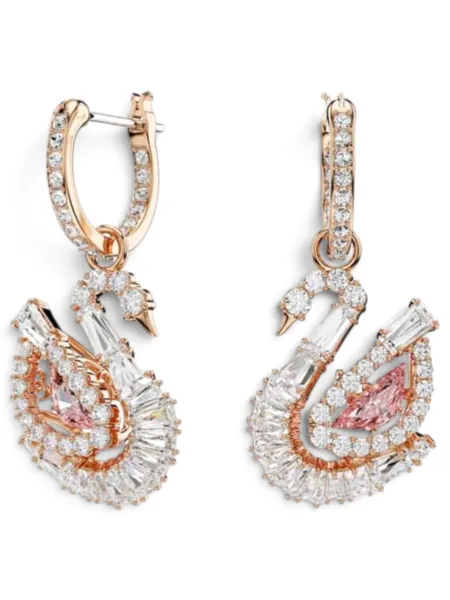Aros Swarovski Swan Cisne Rosegold