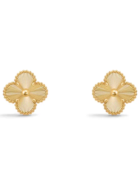 Aros Van Cleef & Arpels Vintage Alhambra Dorados Texturados