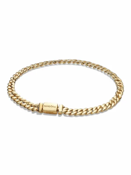 Brazalete Pandora Cubana Clásica Dorada