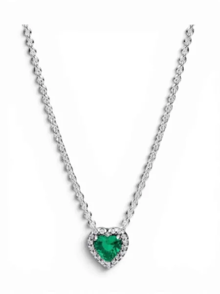 Collar Pandora Corazón Verde