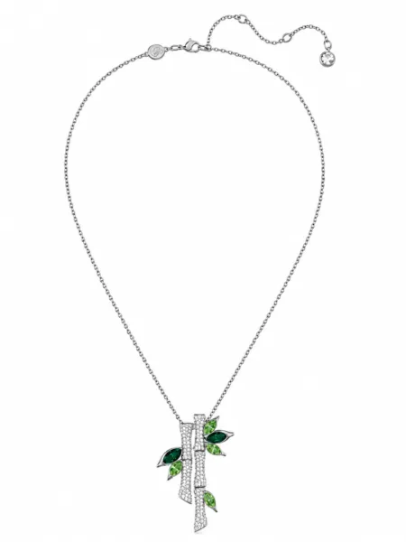 Collar Swarovski Bambú Verde Despacho Inmediato