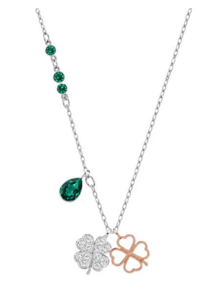 Collar Swarovski Trébol Verde Despacho Inmediato