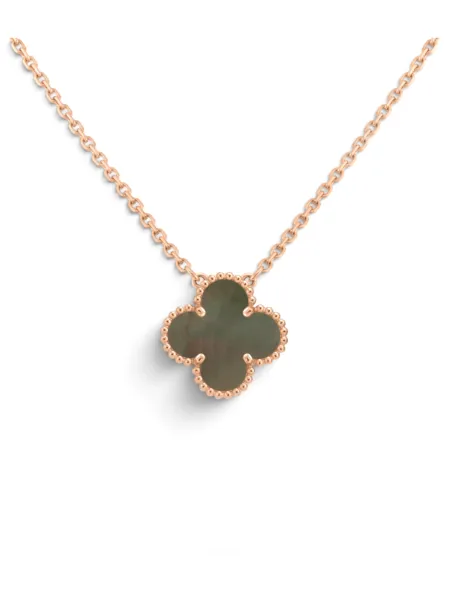 Collar Van Cleef & Arpels Vintage Alhambra Gris con Rosegold