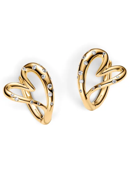 Aros Pandora Corazón Forma Orgánica Dorados