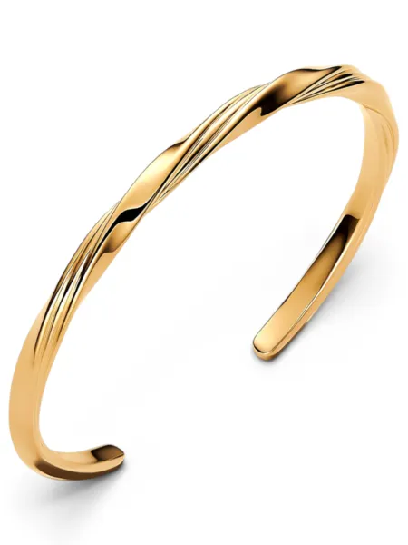 Brazalete Pandora Trenzado Abierto Dorado