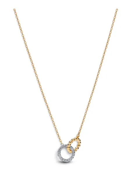 Collar Pandora Círculos Entrelazados Dorado