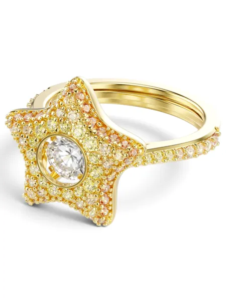 Anillo Swarovski Sublima Estrella Dorado