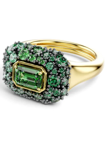 Anillo Swarovski Sublima Verde y Dorado