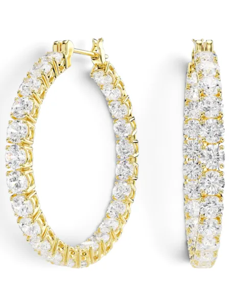 Aros Swarovski Argolla Matrix Dorados
