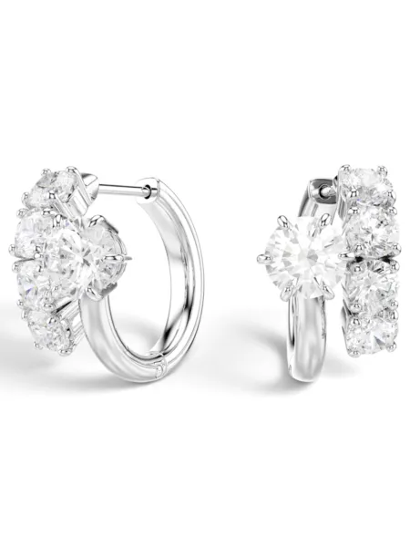 Aros Swarovski Argolla Matrix Plateados