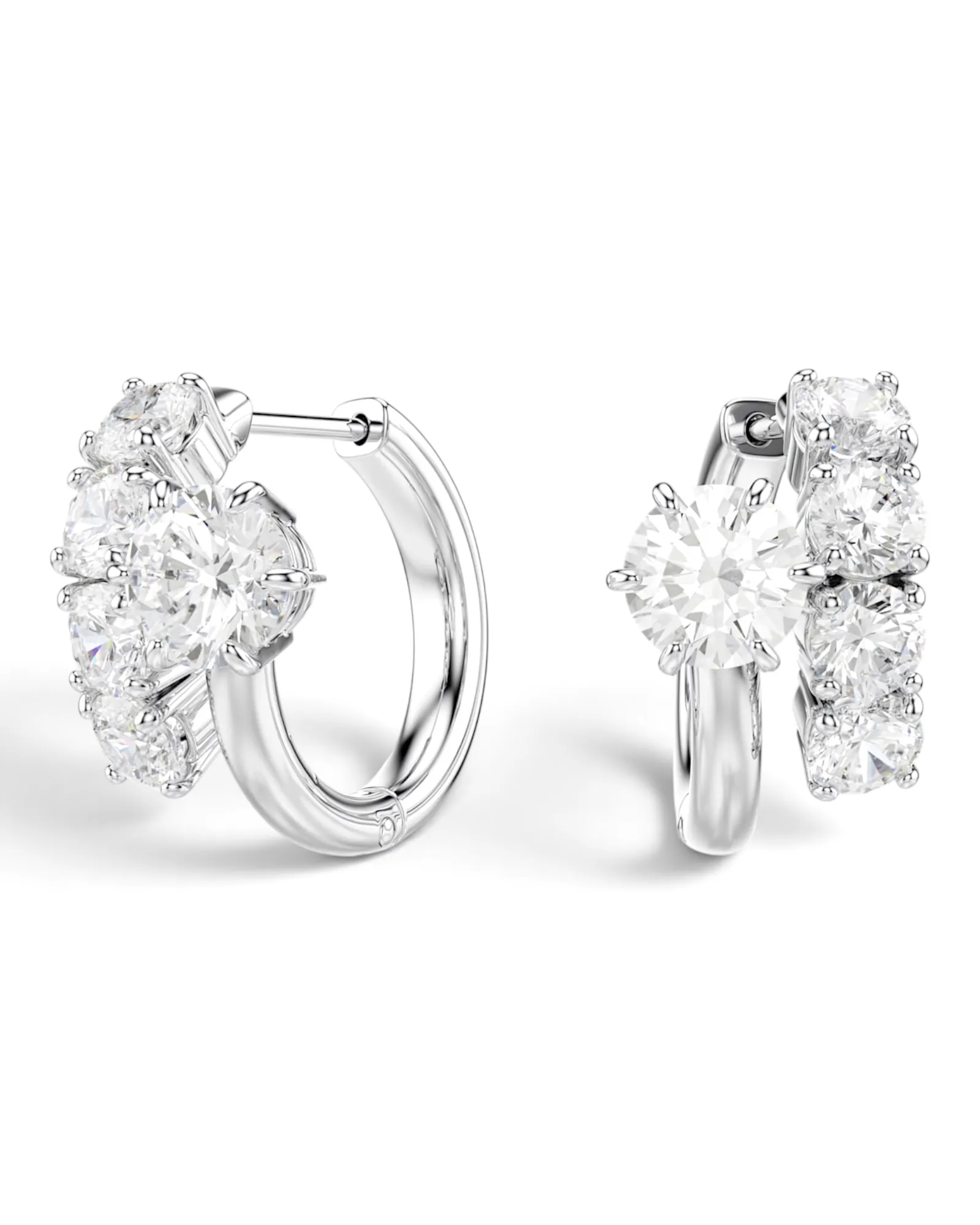Aros Swarovski Argolla Matrix Plateados