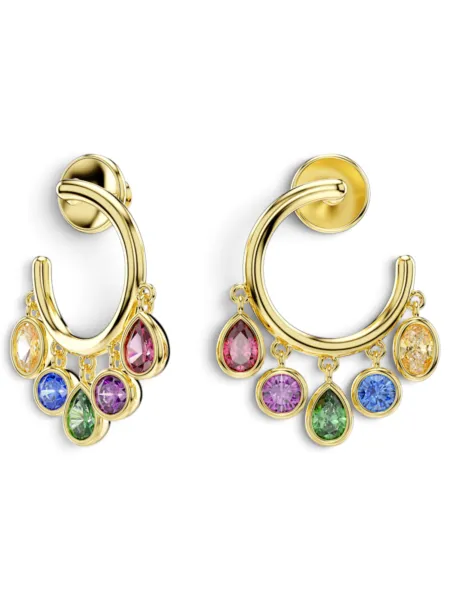 Aros Swarovski Imber Argolla Multicolor Dorados