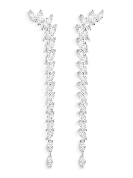 Aros Swarovski Mesmera Largos Marquesa Plateados