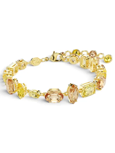 Brazalete Swarovski Gema Amarillo y Ámbar Dorado