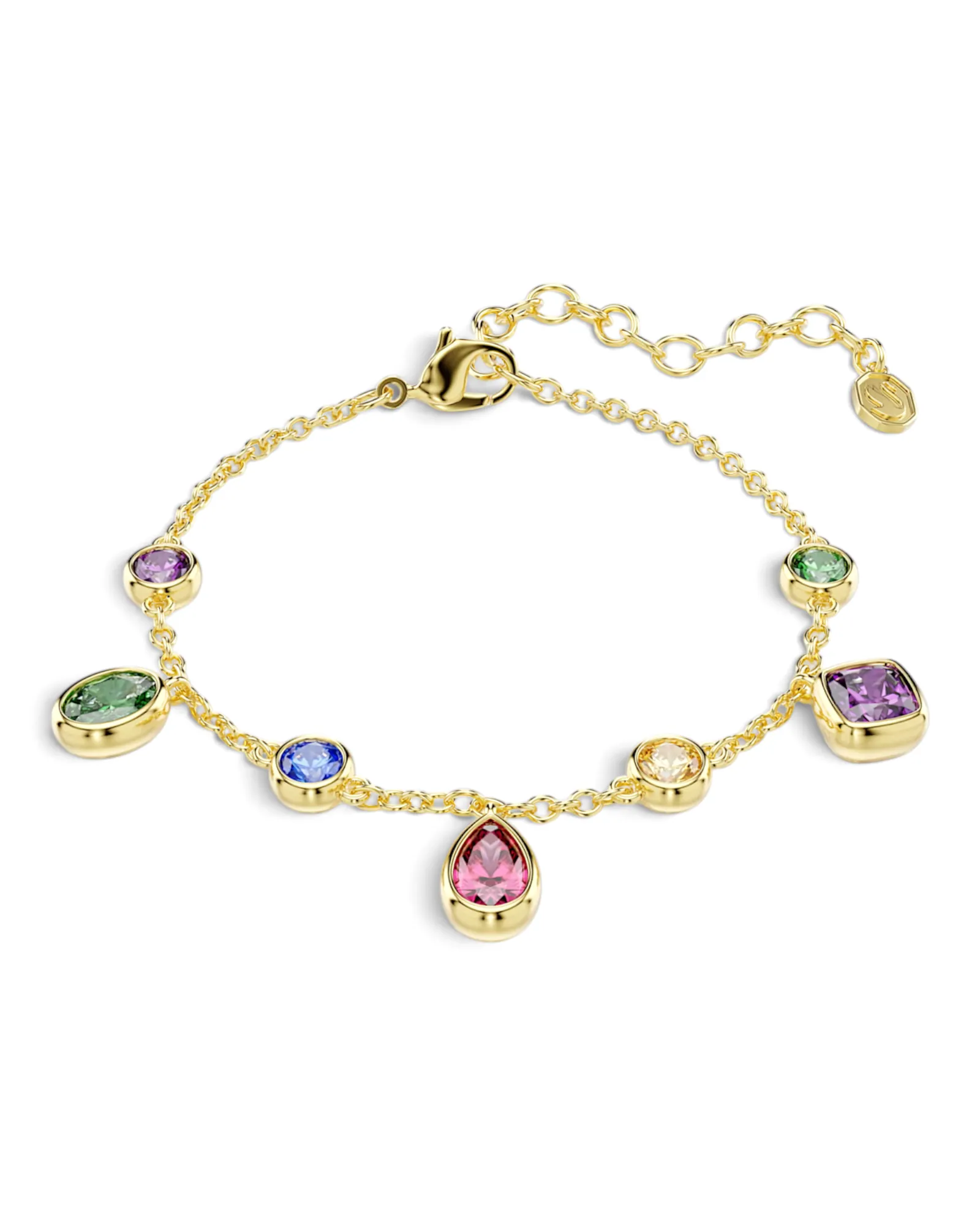 Brazalete Swarovski Imber Multicolor Dorado
