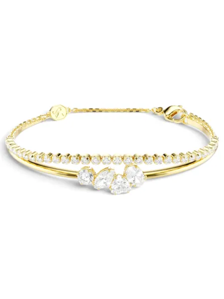 Brazalete Swarovski Mesmera Doble Dorado