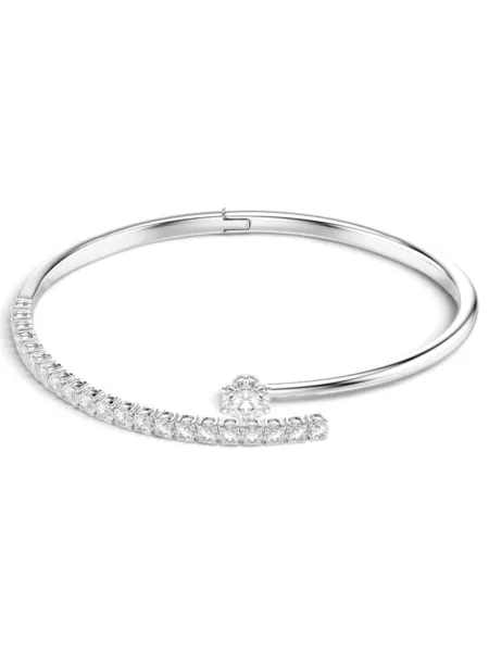 Brazalete Swarovski Rígido Abierto Matrix Plateado