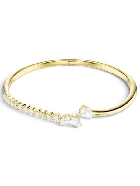 Brazalete Swarovski Rígido Abierto Mesmera Dorado