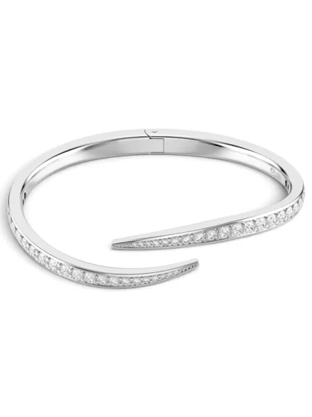 Brazalete Swarovski Rígido Abierto Vienna Plateado
