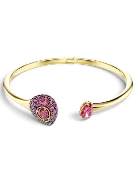 Brazalete Swarovski Rígido Sublima Dorado con Rojo