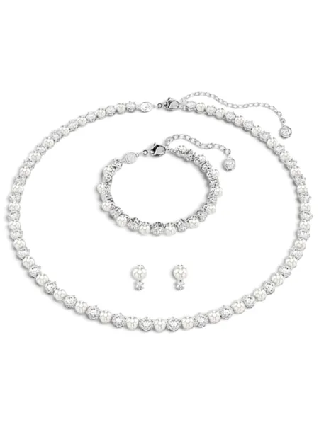 Conjunto Swarovski Matrix Tennis Perlas
