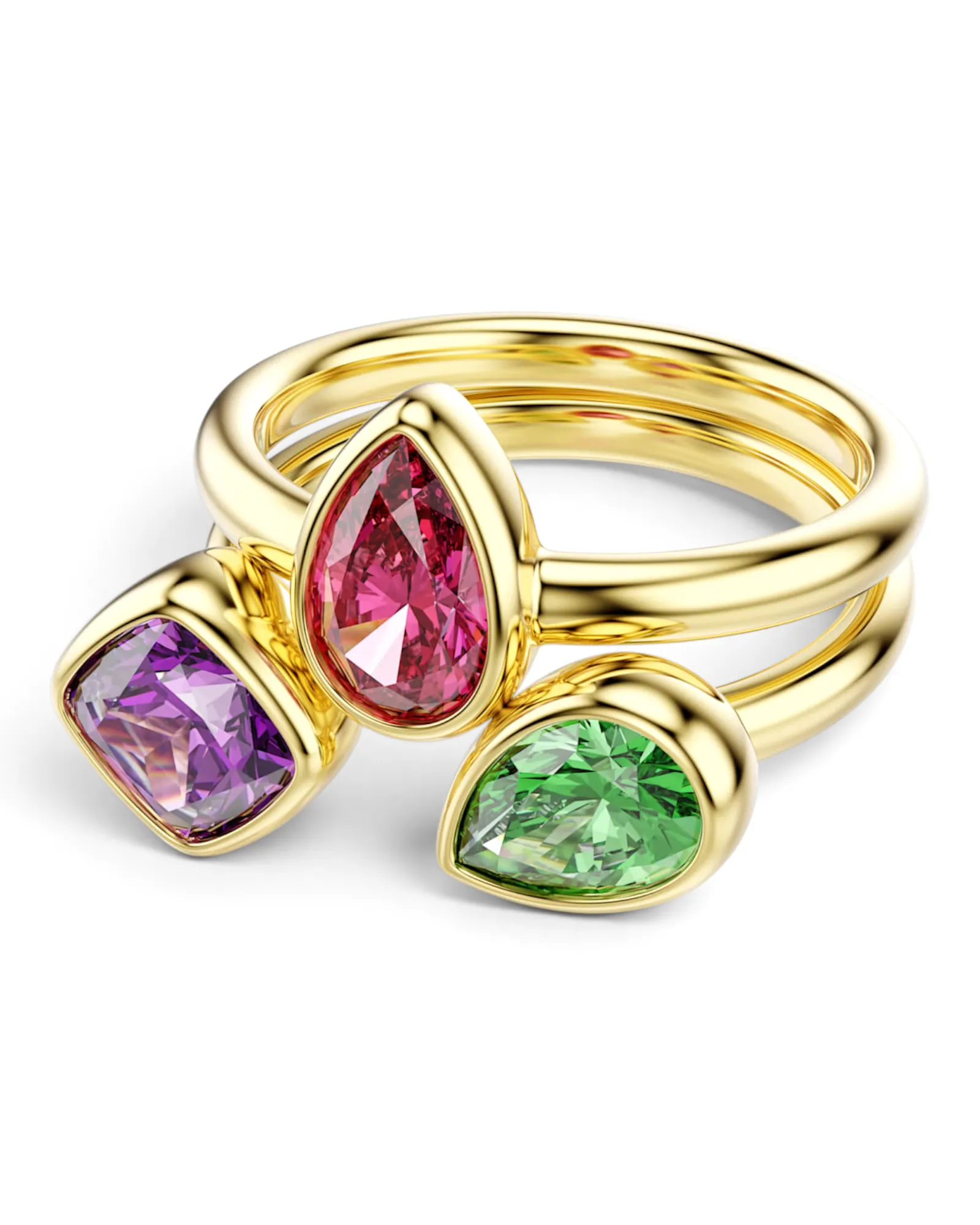 Set de 2 Anillos Swarovski Imber Multicolor